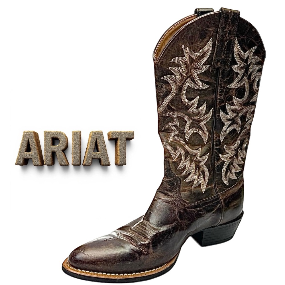 Ariat Men’s Cowboy Boots Style 10010289 Size 10 M Brown Leather Western Boot